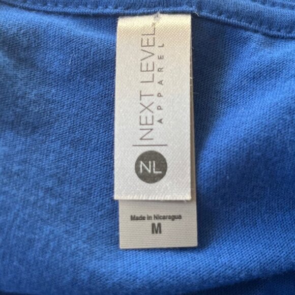 Next Level Apparel This Is My Drinking Shirt Graphic Tshirt Womens Medium Blue - Picture 6 of 7